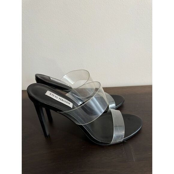 Women’s Heels Steve Madden Clarabeth Heeled Sandals 9.5‎ Heels Shoes Black - Picture 3 of 5